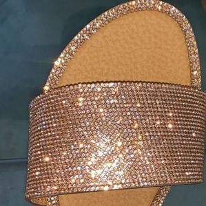 Rose Gold Rhinestone Slides